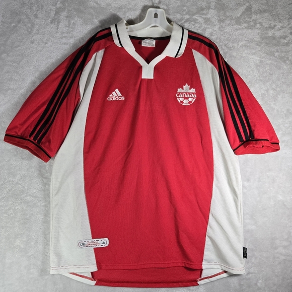 Canada Home Football Jersey Mens Size XL 2000 Soccer Adidas National Team Vtg